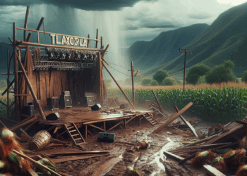 Lluvia provoca colapso de escenario en San Pablo, Tlaxcala; se cancela concierto de Caifanes