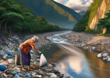 Mujer tira basura a Río Hondo; lo acababan de limpiar tras inundaciones