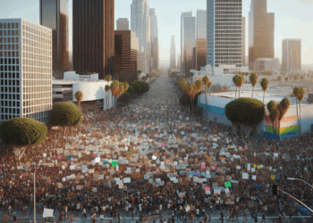 Manifestantes siguen protesta en Los Ángeles contra el servicio de inmigración
