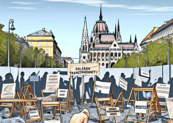 Manifestantes en Budapest marchan en silencio contra la ley de transparencia del Gobierno húngaro