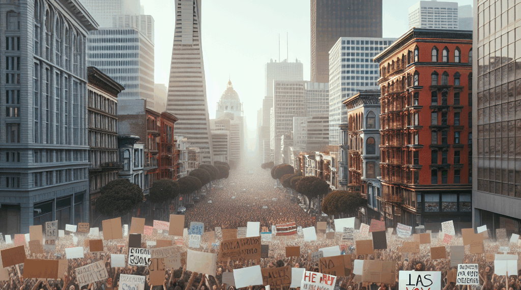 Policía de San Francisco detiene a 60 personas tras disturbios contra la política migratoria de Trump