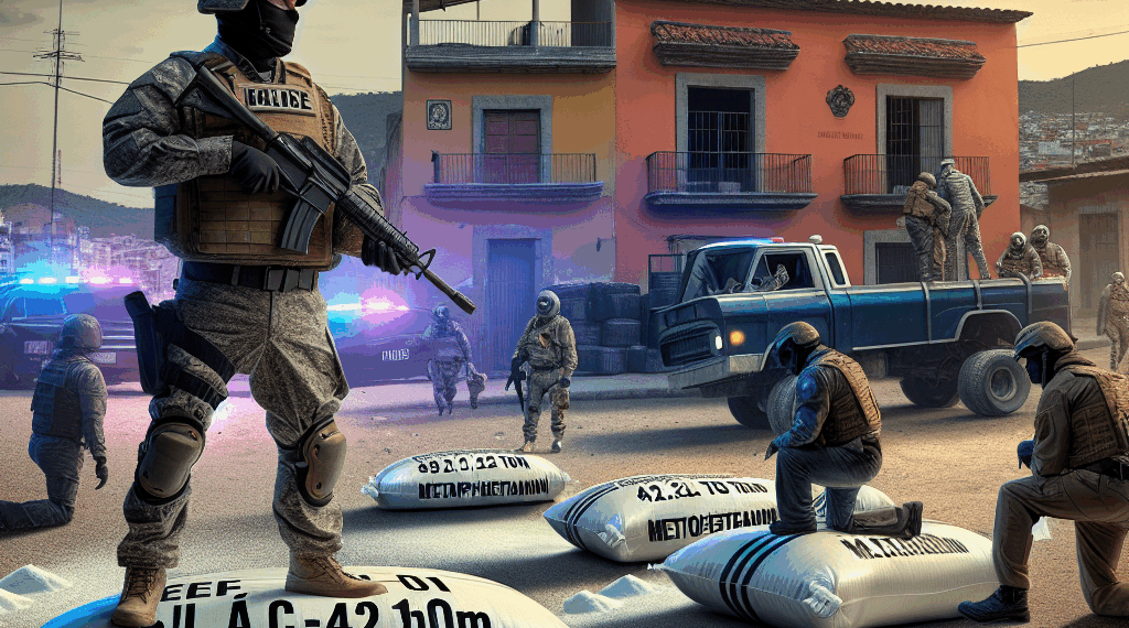 Semar confirma decomiso de 42.2 oneladas de metanfetaminas en Michoacán