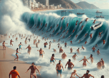 Rescatan a turistas que fueron arrastrados por las olas en Acapulco