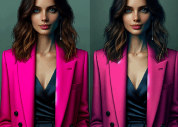 un blazer rosa vibrante y vestido negro. – Dimension Turistica Magazine