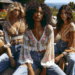 Las blusas bohemias tejidas más bellas para combinar con jeans este verano 2025 – Dimension Turistica Magazine