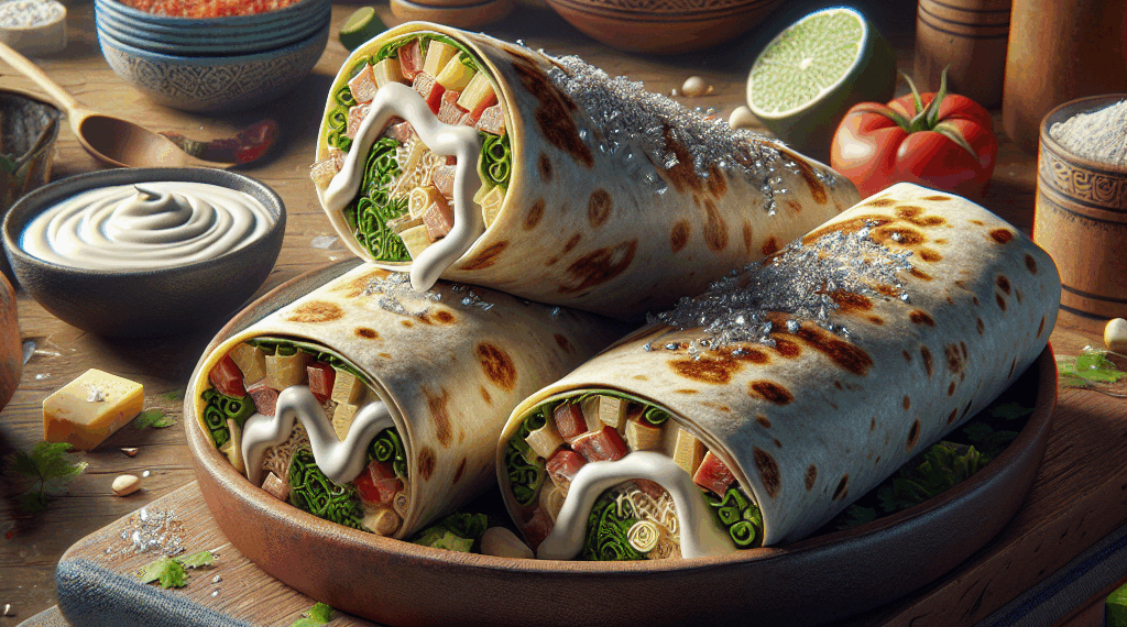 Burritos de rajas con crema estilo norteños para el fin de quincena