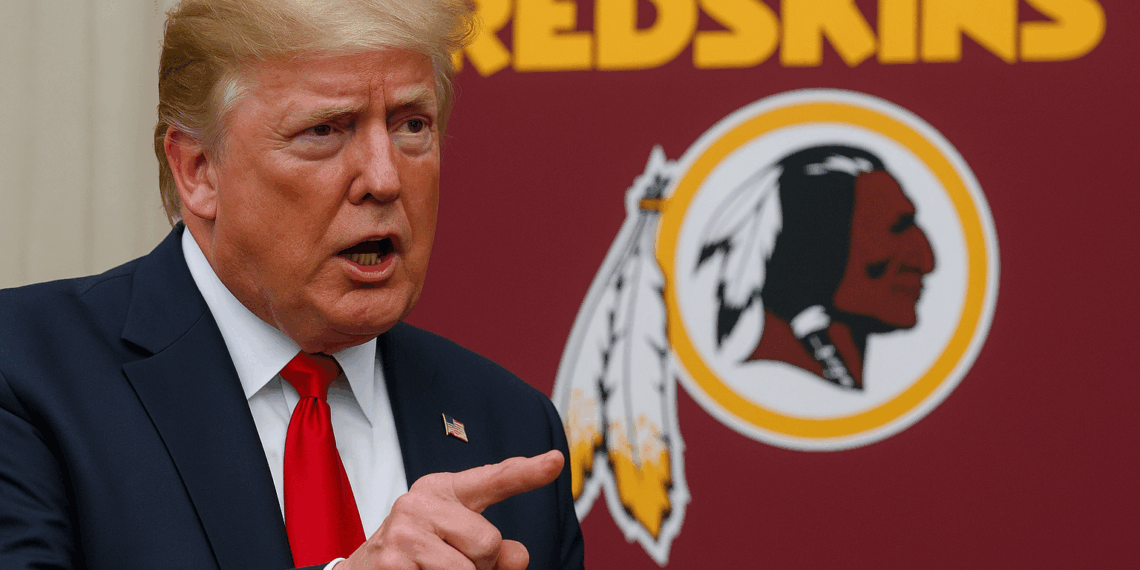 Trump desea que NFL recupere antiguo nombre ofensivo.