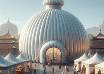 Una obra enfrente de casa es un sinvivir para todo el mundo. China tiene una solución: cúpulas inflables