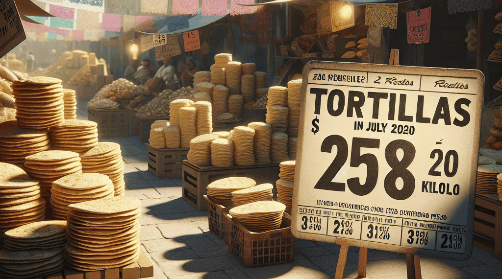 Precio de la tortilla en México en julio de este 2025
