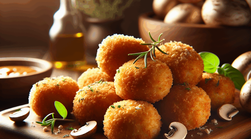 Croquetas de champiñones, cremosas y fáciles de hacer