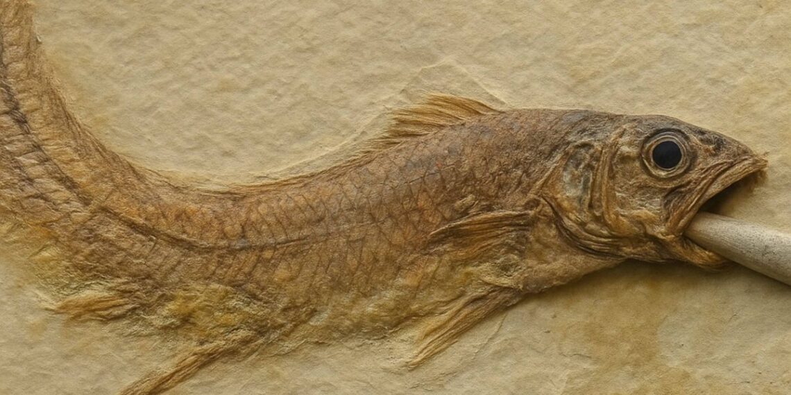 Hallan fósiles de peces jurásicos que murieron asfixiados al intentar tragarse un calamar fósil