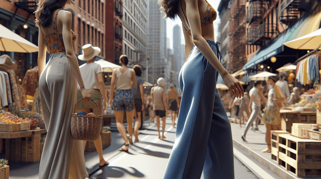 Ideas para combinar pantalones anchos con sandalias este verano 2025, según las últimas tendencias. – Dimension Turistica Magazine