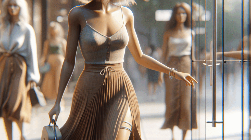 Las faldas midi color café más elegantes para llevar con sandalias y zapatos en verano 2025