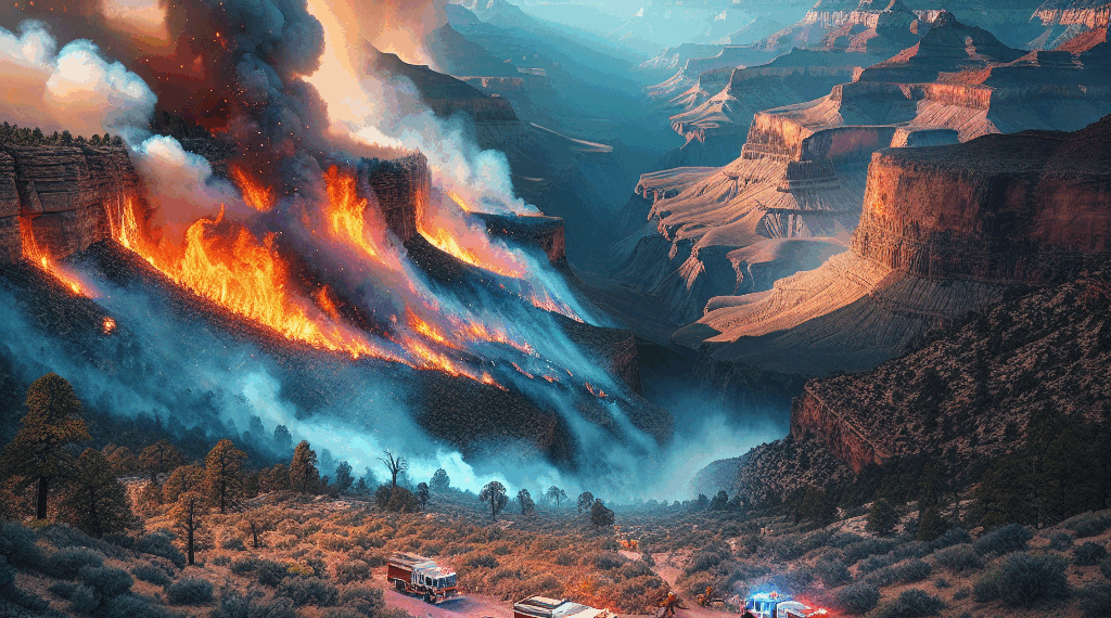 Incendio en el Gran Cañón obliga a evacuaciones y alerta a visitantes