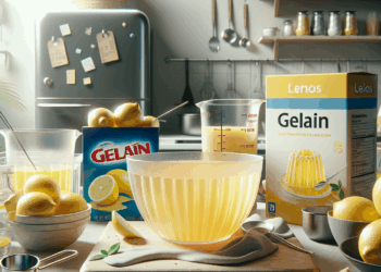 Gelatina mosaico de limón cremosa con 2 ingredientes y para preparar en 15 minutos