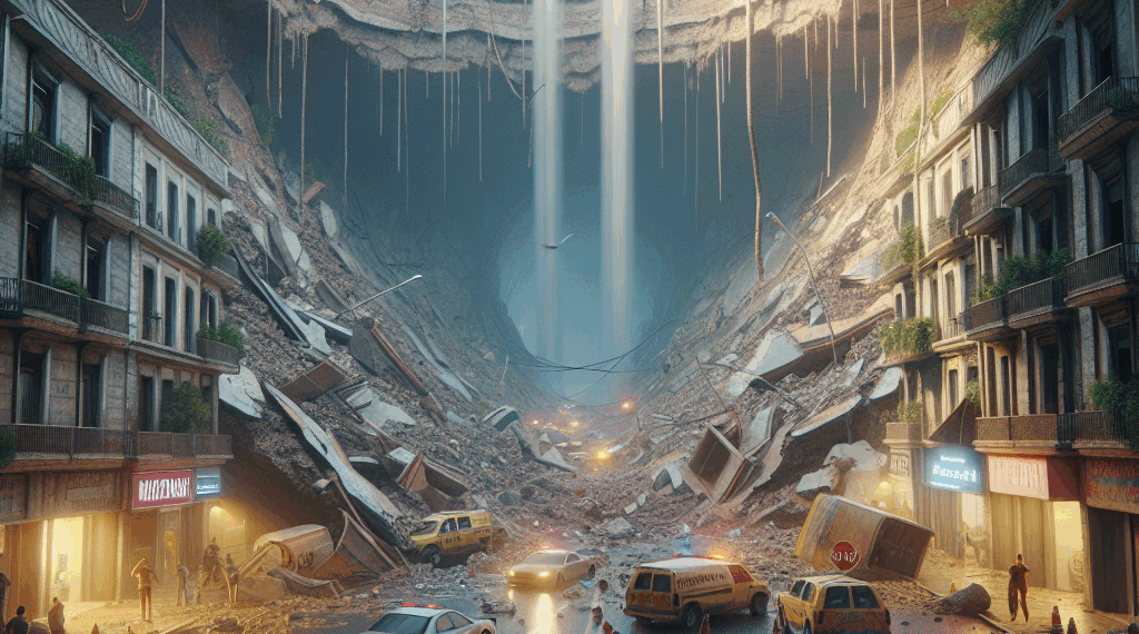 Se forma enorme socavón en Calzada San Agustín en Naucalpan, Edomex