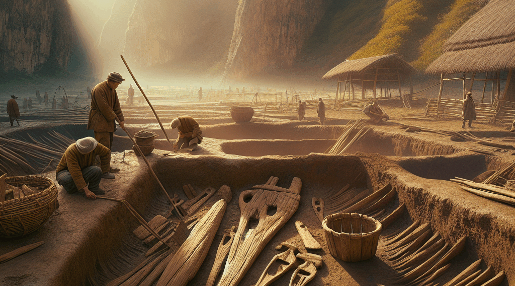 Arqueólogos chinos encuentran en Gantangqing herramientas de madera usadas por los homínidos del Pleistoceno hace 300.000 años