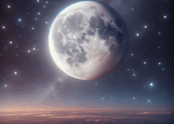 La Luna, fotografiada por encima de las montañas de Gryon, en el oeste de Suiza.