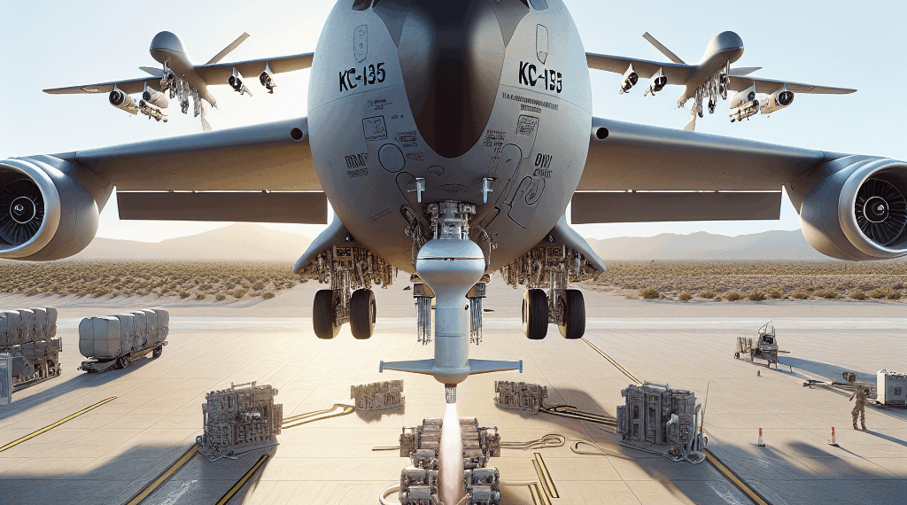 Los KC-135 llevan décadas repostando aviones. Ahora EEUU quiere que también lancen drones para protegerse