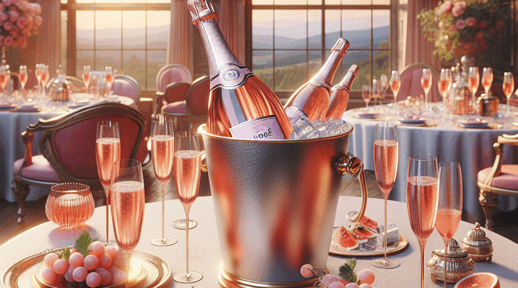 La expresión del Champagne rosado