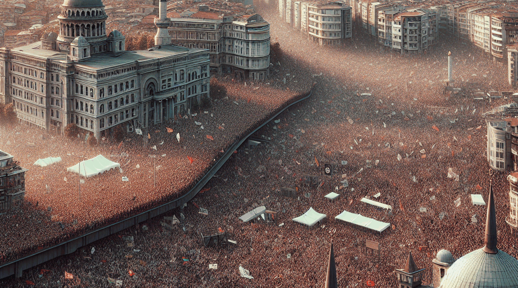 Más de 10,000 personas protestan en Estambul a 100 días del arresto del alcalde opositor