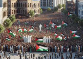 #Morelia FNLS Quemó Bandera Gringa En El Centro Hoy En El Independece Day Y En Pro De Palestina   - Changoonga.com