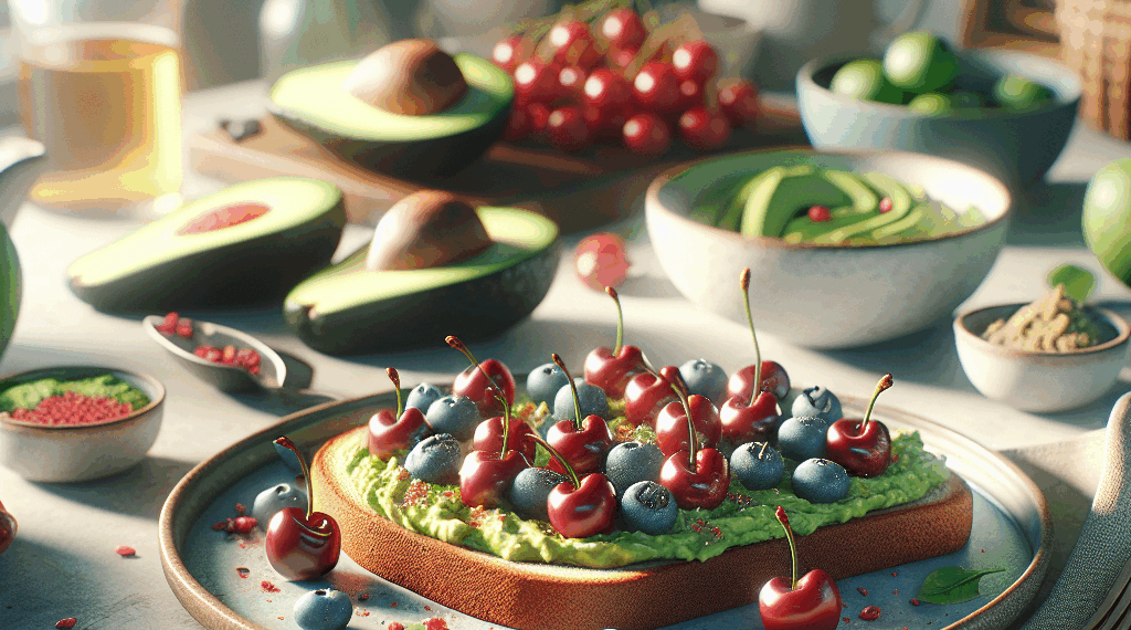 Cómo preparar un toast de aguacate y cerezas lleno de sabor y nutrientes