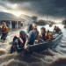 al rescate de una hija tras inundaciones en Texas