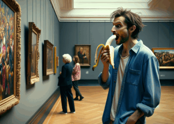 Un visitante "se come" una banana millonaria expuesta en un museo en Francia