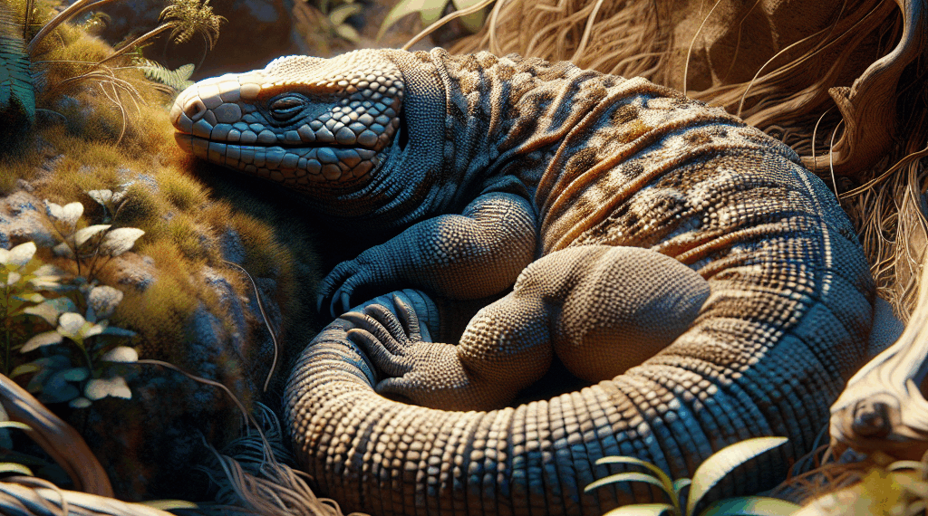 un lagarto que digiere durante meses