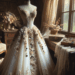Este vestido de novia personalizado destaca por contar con cientos de botones de madreperla que pertenecieron a su abuela y a sus padres.