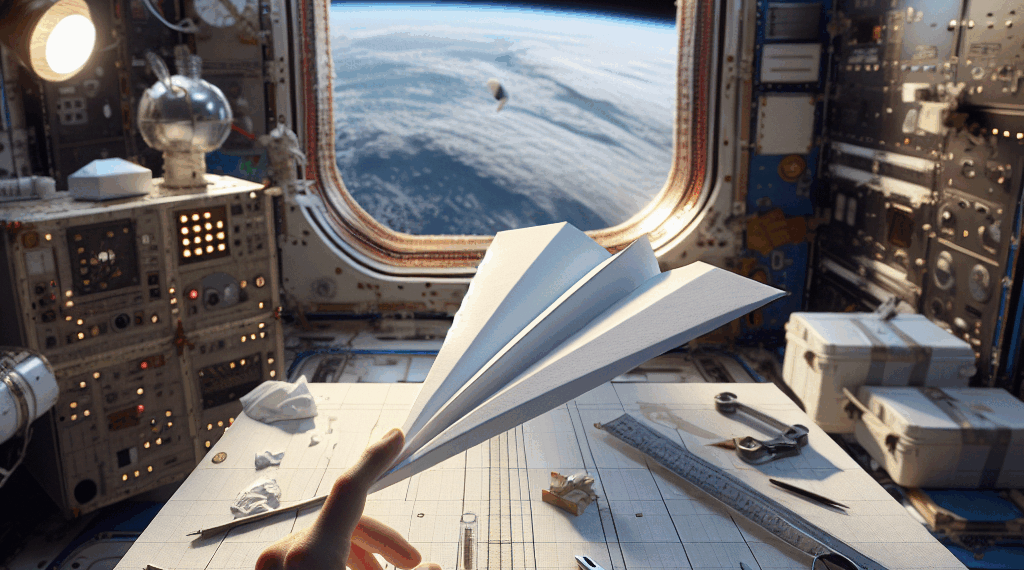 ¿Qué pasa si lanzas un avión de papel desde la Estación Espacial Internacional a 7.800 km/h?
