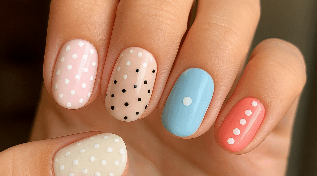 7 Estilos de uñas con puntos que las famosas prefieren en verano 2025 – Dimension Turistica Magazine