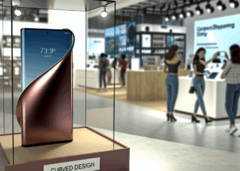 In this photo illustration, the logo of Apple Inc. is displayed on a smartphone screen, with the company's iconic black apple symbol visible in the background.