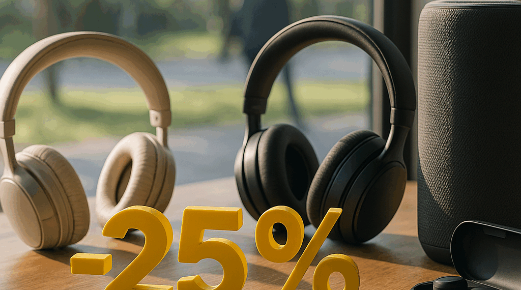 Get up to 25 percent off headphones and speakers