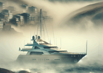 La bruma marina y el barco de lujo Sky Princess, protagonistas en la ría de Vigo hoy. – Dimension Turistica Magazine