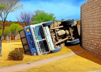 #Michoacán Camioneta Vuelca Contra Muro En La Siglo XXI - Changoonga.com