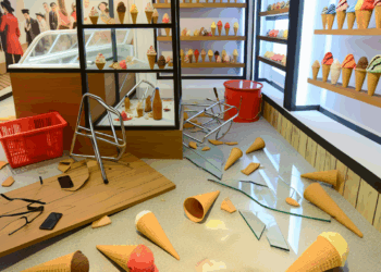 Vandalismo en una heladería de Barcelona tras ser denunciado su dueño por no atender en catalán