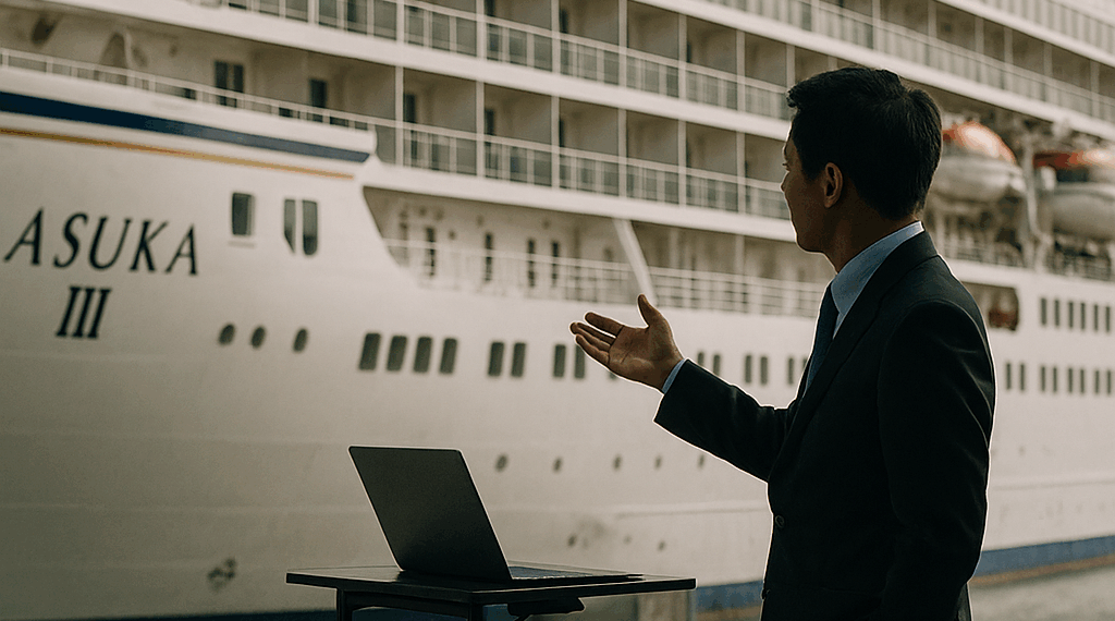 El comandante del Asuka III describe las novedades del primer barco de la flota en 34 años. – Dimension Turistica Magazine