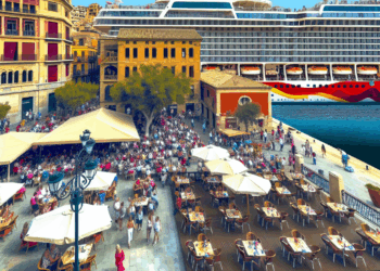 España recibe 7,5 millones de turistas de crucero hasta julio, un aumento del 16,5%, con la llegada de 2.796 embarcaciones (+22%).