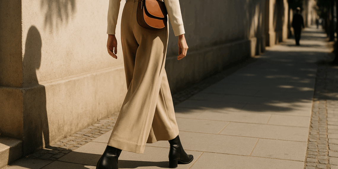 Pantalones palazzo chic para combinar con botas antes de que acabe el verano 2025 – Dimension Turistica Magazine