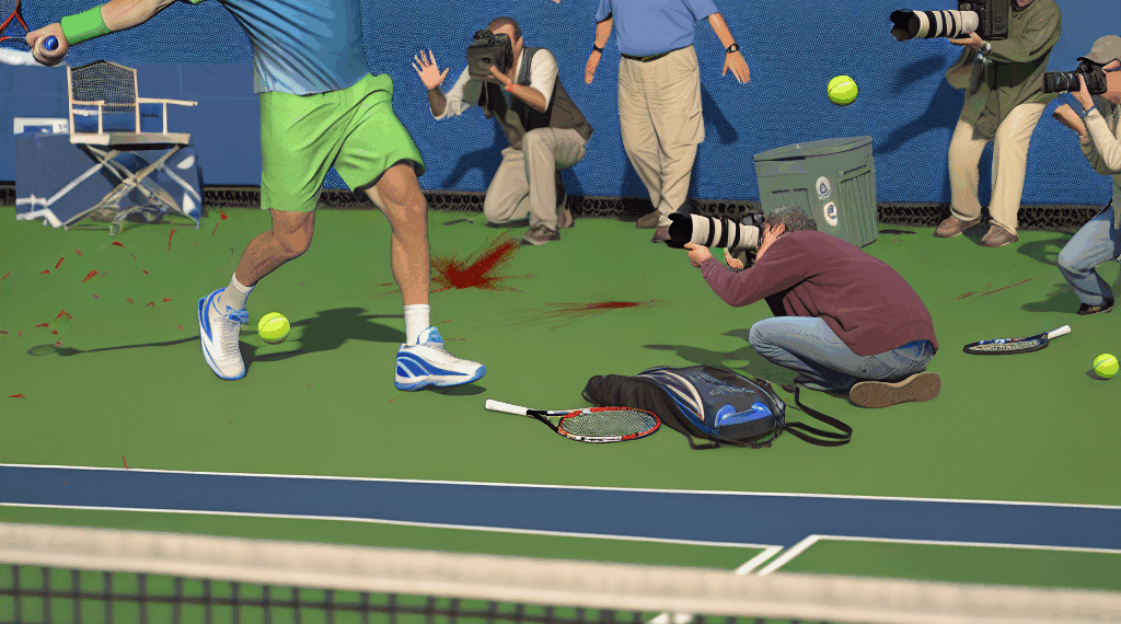 Expulsan al fotógrafo que causó el caos en el Medvedev-Bonzi. Foto: Getty