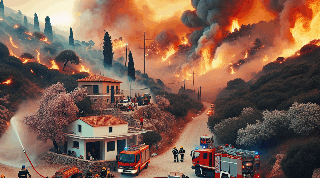 Vídeo. Incendios en Grecia obligan a evacuar residentes y rescatar animales
