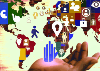 A person holding an iPhone and using Google AI Mode