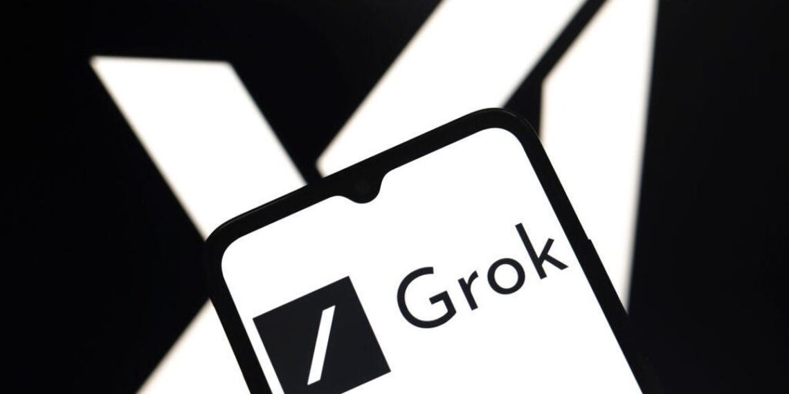 Grok and X logos