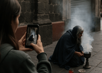 Ingaturoña Captan A Supuesta Bruja Haciendo Ritual En La CDMX - Changoonga.com