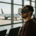 A VR headset, the Quest 3, on a yellow table