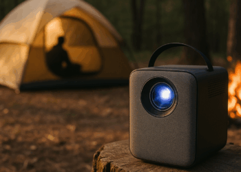 My Secret Weapon for Camping Is This Portable Projector That's 22% Off for Labor Day Weekend