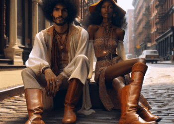 Los vestidos boho fluidos de los 70 regresan y se llevan con botas en verano 2025