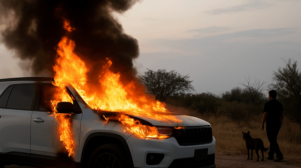 Camioneta De Natanael Cano Se Incendia Con Él Adentro - Changoonga.com